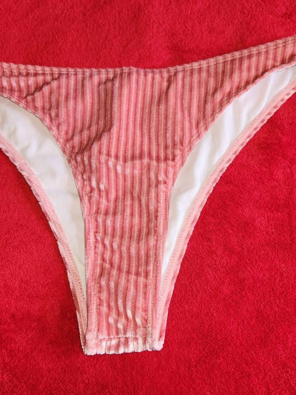 L Women's Pink Bikini Bottom Bathing Suit Swimwear Beach SEXY Swimming